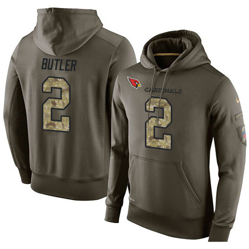 NFL Nike Arizona Cardinals #2 Drew Butler Green Salute To Service Men's Pullover Hoodie